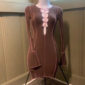 New FashionNova long sleeve fitted mini dress